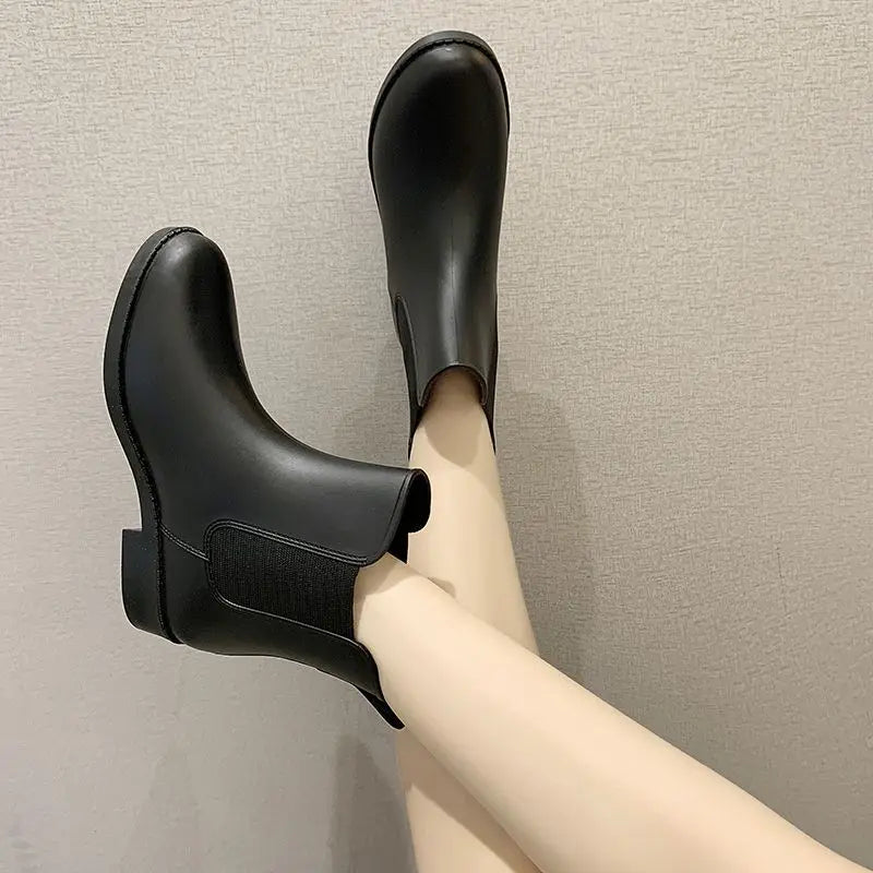SoftSplash | Stylish Comfortable Waterproof Slip-On Rain Boots for Women