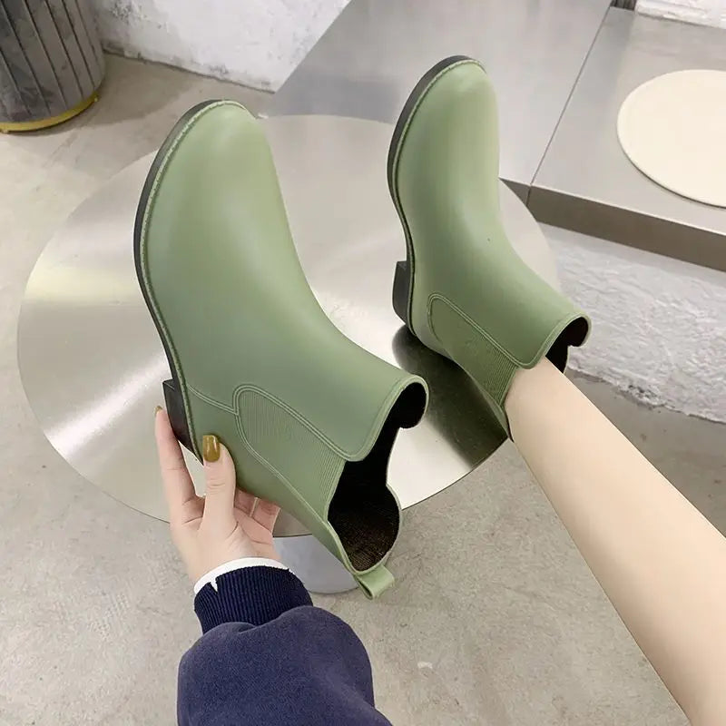 SoftSplash | Stylish Comfortable Waterproof Slip-On Rain Boots for Women