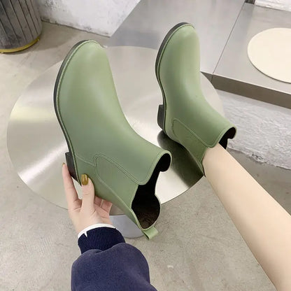 SoftSplash | Stylish Comfortable Waterproof Slip-On Rain Boots for Women