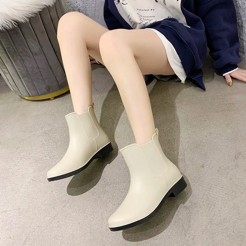 SoftSplash | Stylish Comfortable Waterproof Slip-On Rain Boots for Women