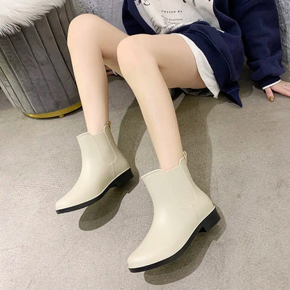 SoftSplash | Stylish Comfortable Waterproof Slip-On Rain Boots for Women