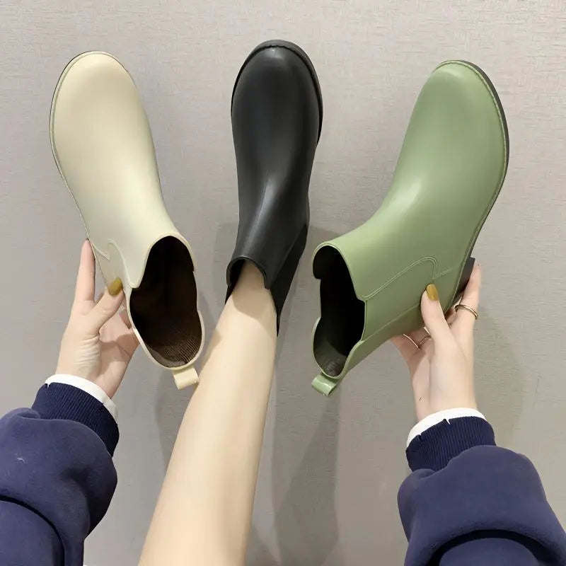 SoftSplash | Stylish Comfortable Waterproof Slip-On Rain Boots for Women