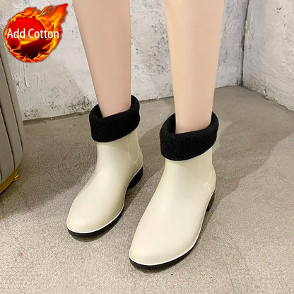 SoftSplash | Stylish Comfortable Waterproof Slip-On Rain Boots for Women