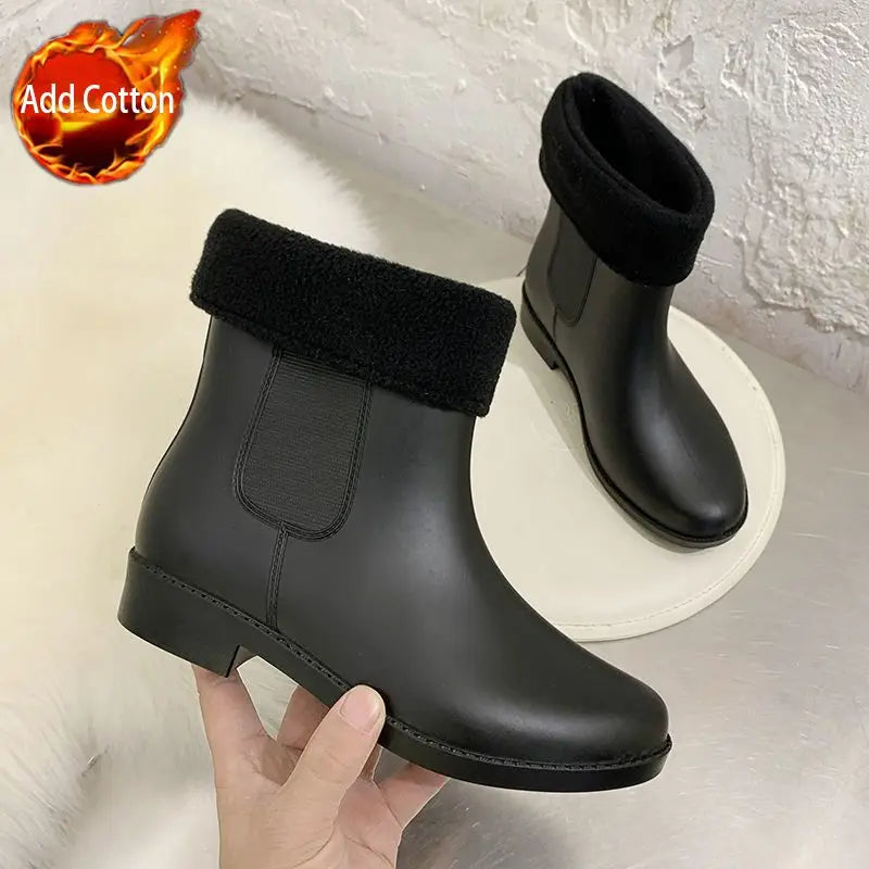 SoftSplash | Stylish Comfortable Waterproof Slip-On Rain Boots for Women