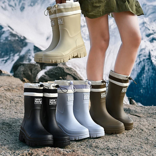 AquaShield | Durable Waterproof Adjustable Rain Boots for Families