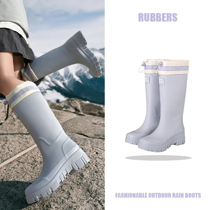 AquaShield | Durable Waterproof Adjustable Rain Boots for Families