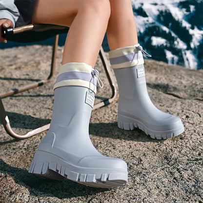 AquaShield | Durable Waterproof Adjustable Rain Boots for Families