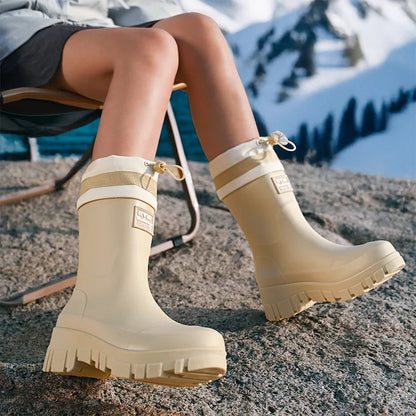 AquaShield | Durable Waterproof Adjustable Rain Boots for Families