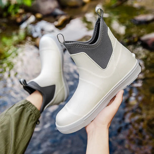 BreezyStorm | Stylish Waterproof Rubber Rain Boots for Women
