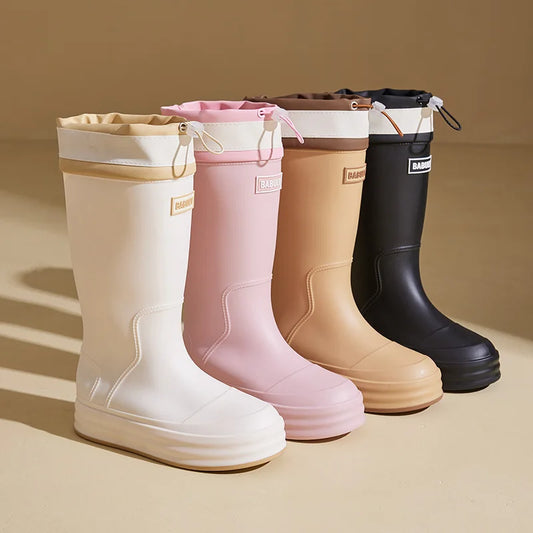 AquaBloom | Stylish Breathable Waterproof Rubber Rain Boots for Women