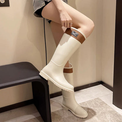 AquaStride | Stylish Lightweight Waterproof Rubber Knee-High Rain Boots