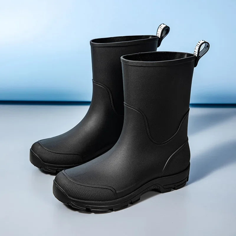 RainAura | Stylish Lightweight Waterproof Rubber Mid-Calf Rain Boots