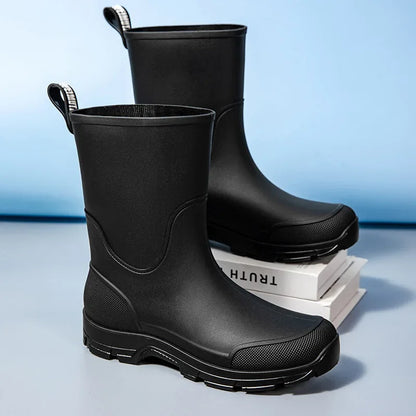 RainAura | Stylish Lightweight Waterproof Rubber Mid-Calf Rain Boots