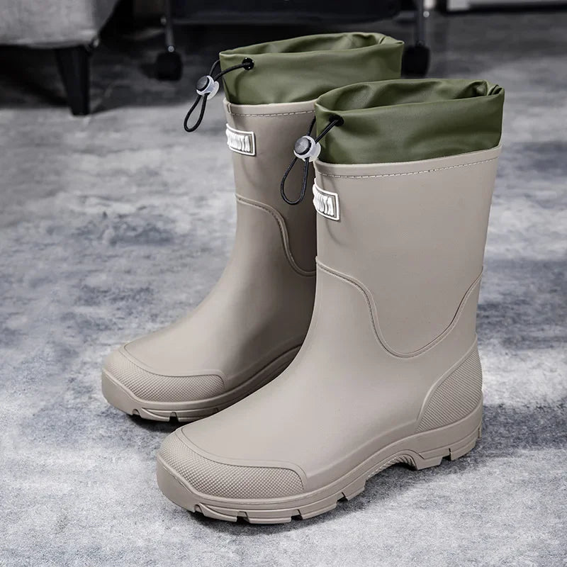 RainAura | Stylish Lightweight Waterproof Rubber Mid-Calf Rain Boots