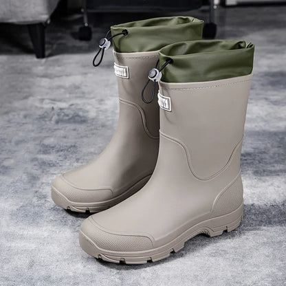 RainAura | Stylish Lightweight Waterproof Rubber Mid-Calf Rain Boots