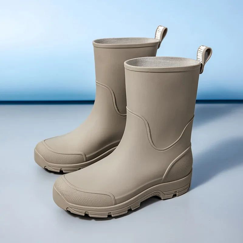 RainAura | Stylish Lightweight Waterproof Rubber Mid-Calf Rain Boots