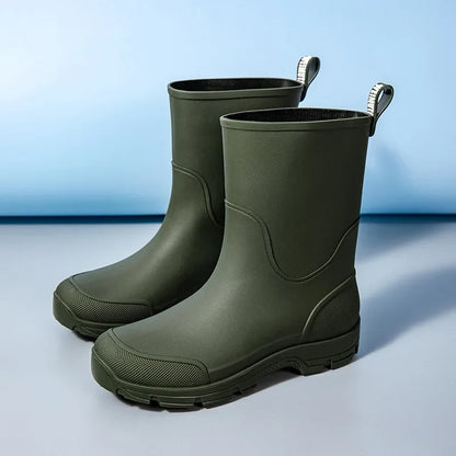 RainAura | Stylish Lightweight Waterproof Rubber Mid-Calf Rain Boots