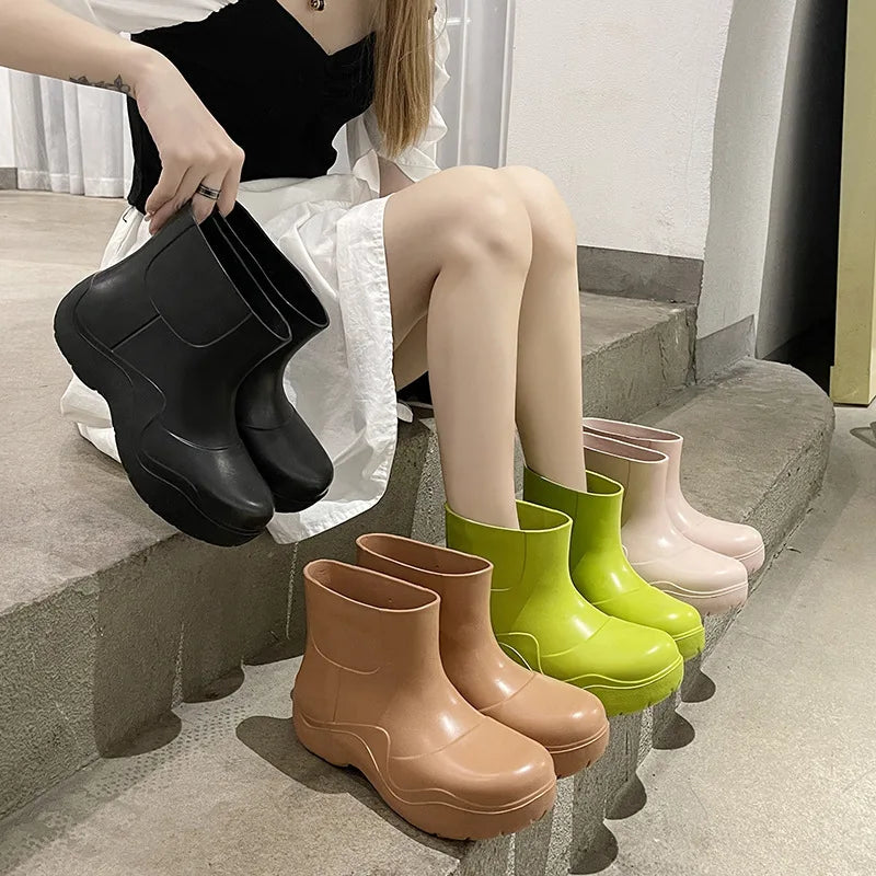 StormStride | Stylish Waterproof Anti-Slip Women's Rain Boots