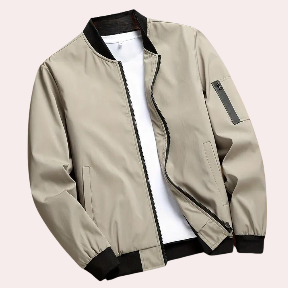 Artan | Men’s Autumn Bomber Jacket with Clean Minimalist Finish