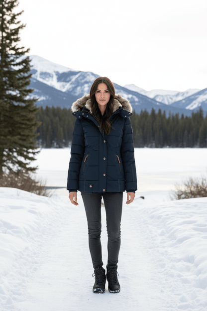 Women’s Luxe Faux Fur Puffer Jacket