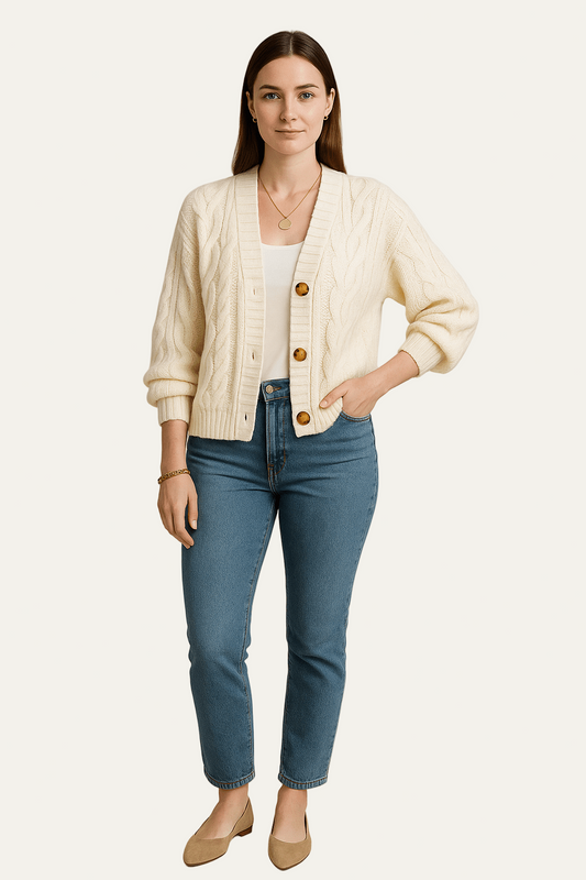 Women’s Wool Knit Cable Cardigan