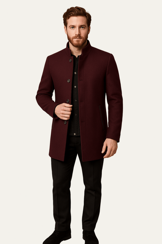 Men’s Minimalist Stand Collar Coat
