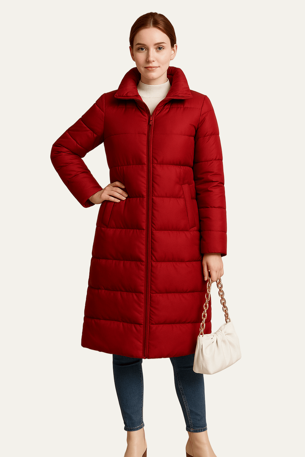 Women’s Fitted Long Puffer Coat