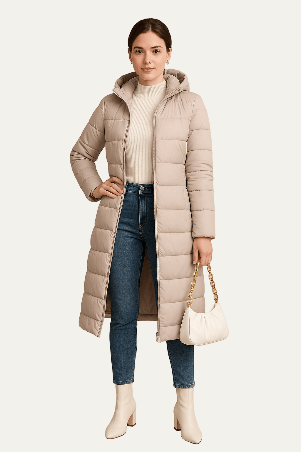 Women’s Fitted Long Puffer Coat