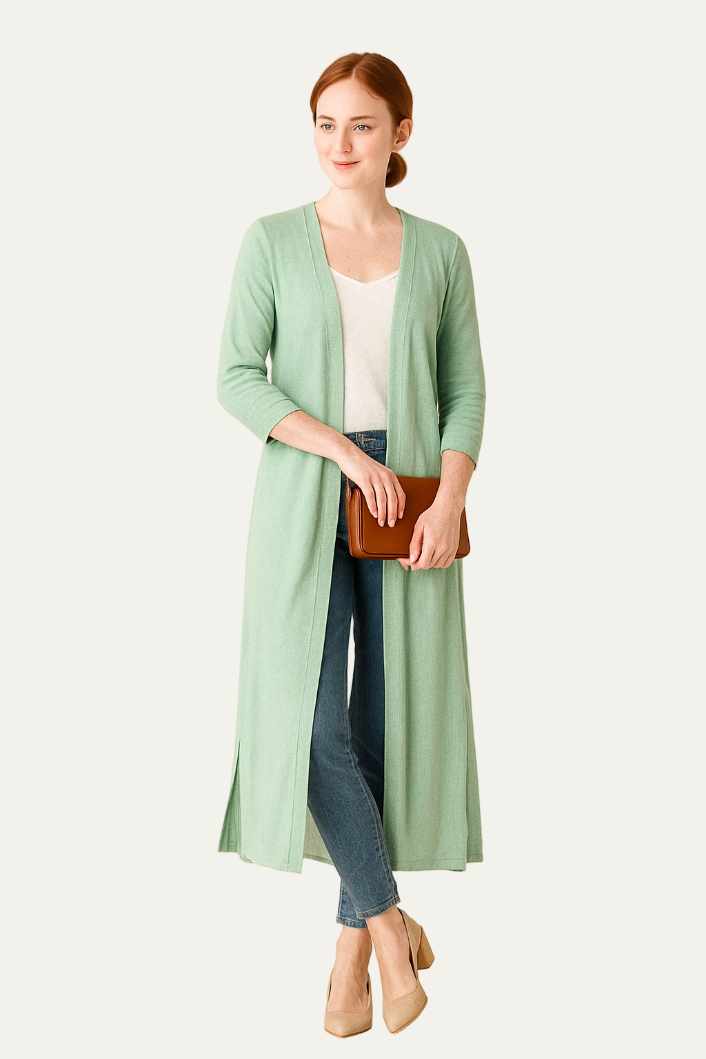 Women’s Long-Line Open Cardigan