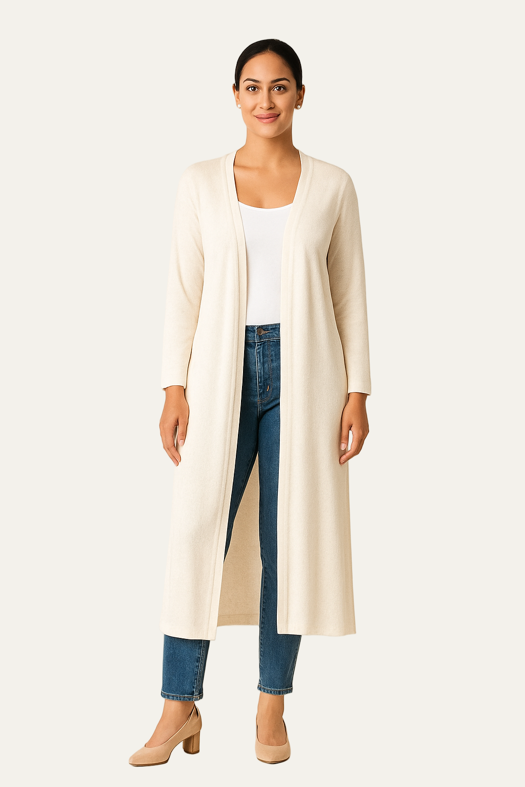 Women’s Long-Line Open Cardigan