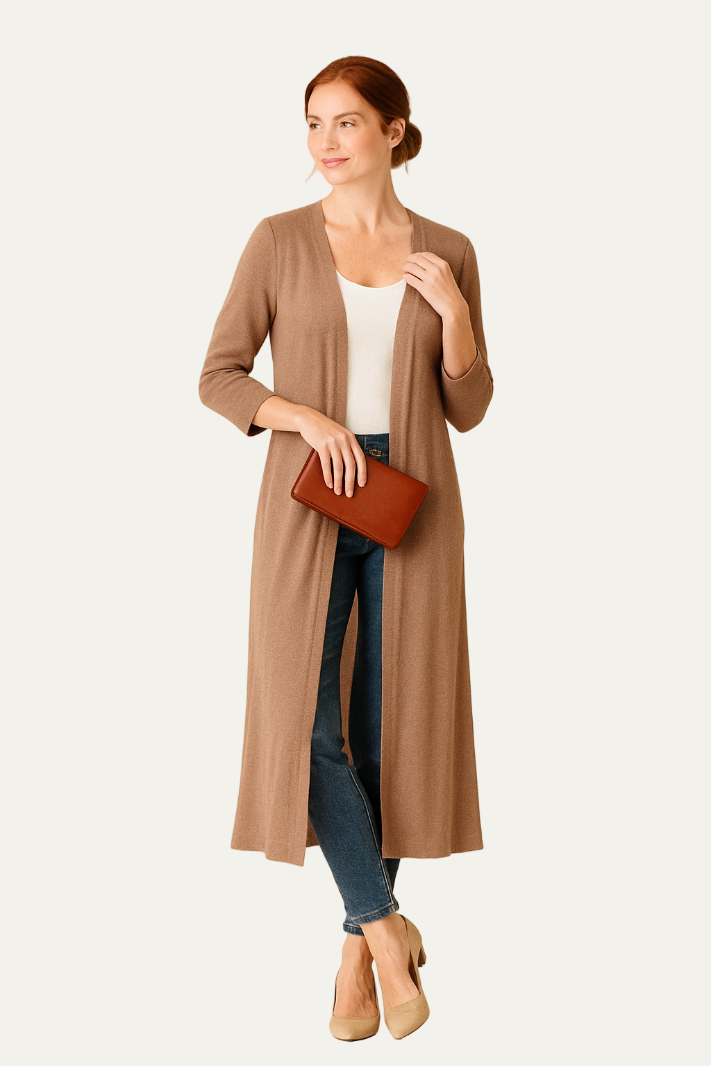 Women’s Long-Line Open Cardigan