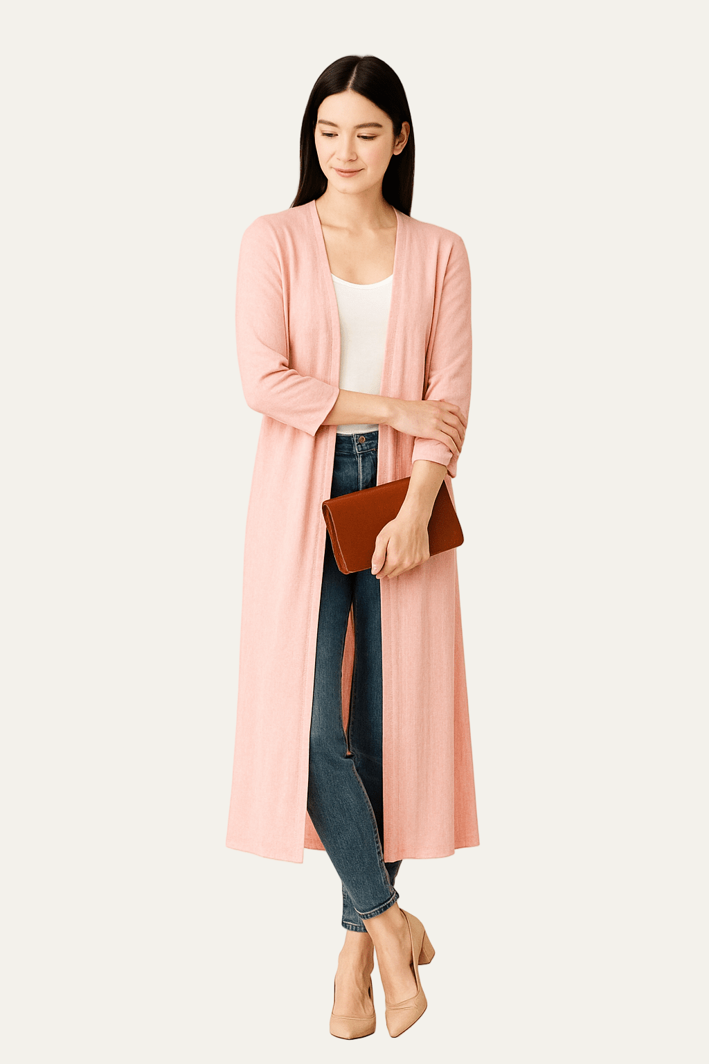 Women’s Long-Line Open Cardigan