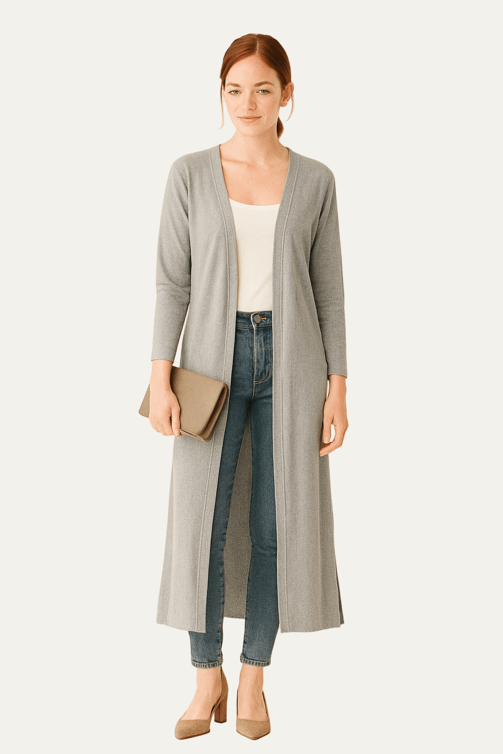 Women’s Long-Line Open Cardigan