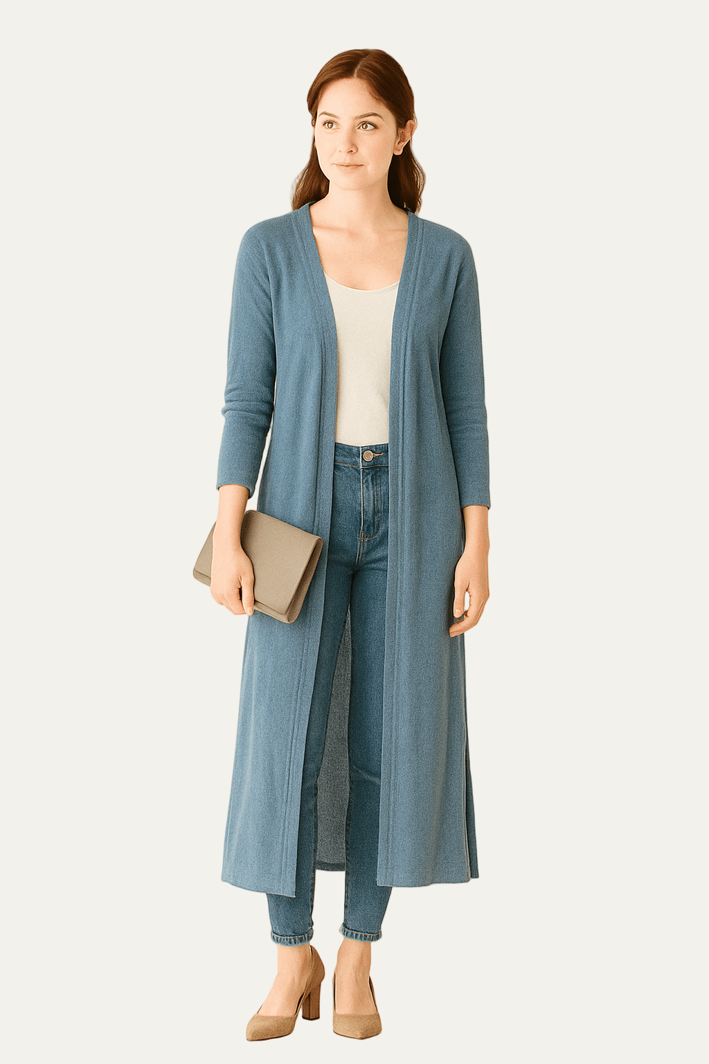 Women’s Long-Line Open Cardigan