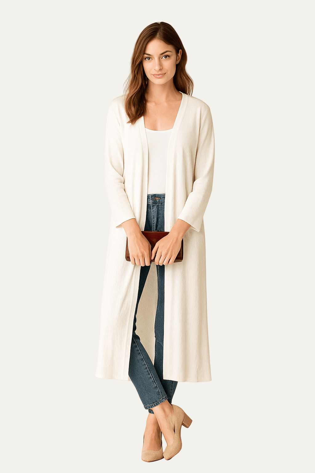 Women’s Long-Line Open Cardigan
