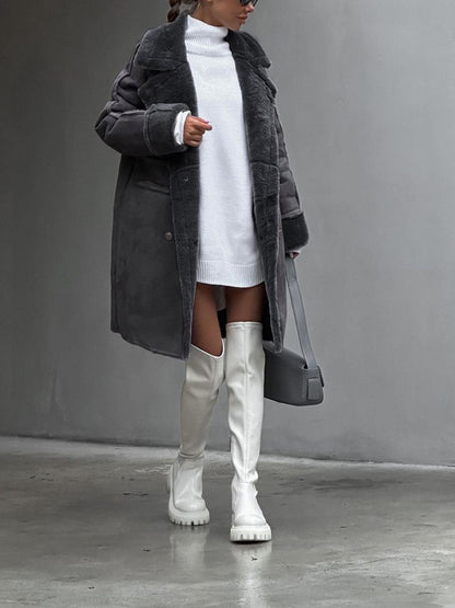 Winter Women's Large Faux Fur Parka Coat