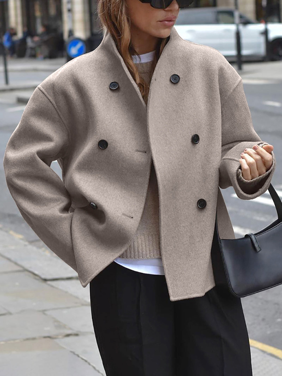 Classic Double Breasted Women's Coat - BritishElegance