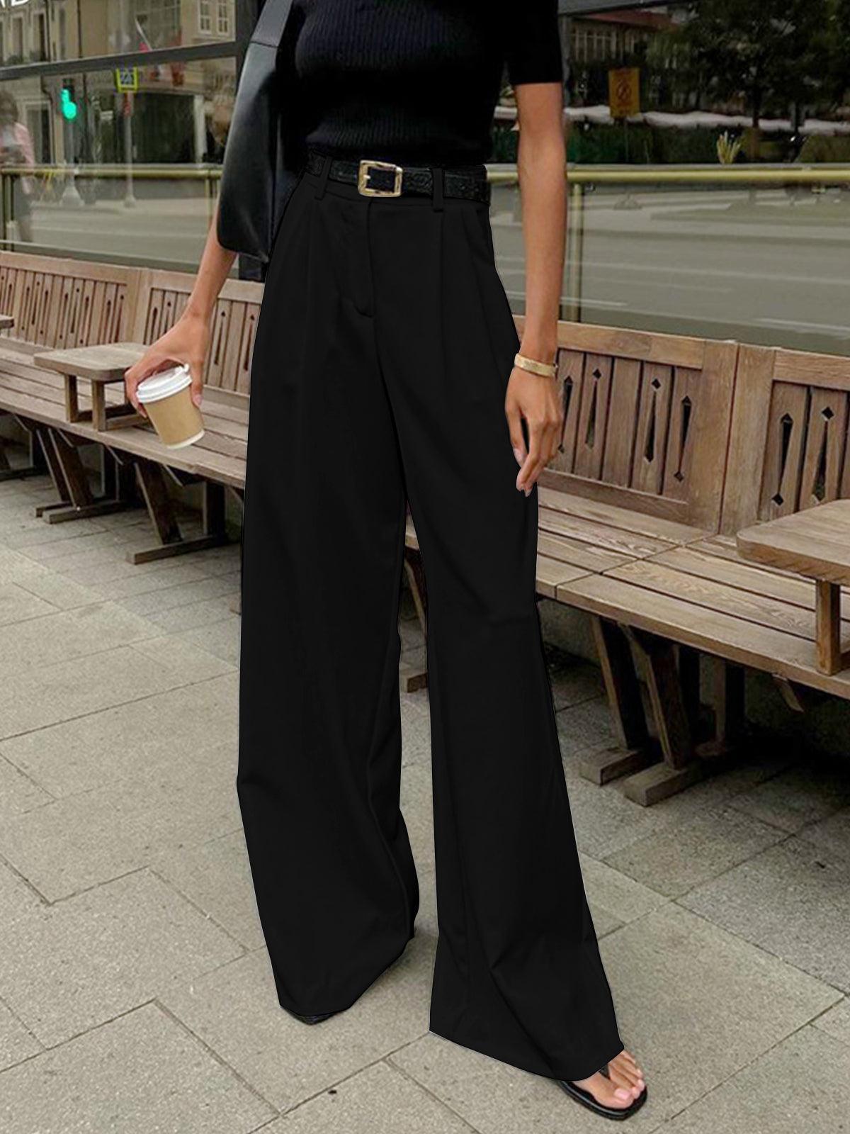 Floral High-Waist Flowy Wide Leg Pants for Women
