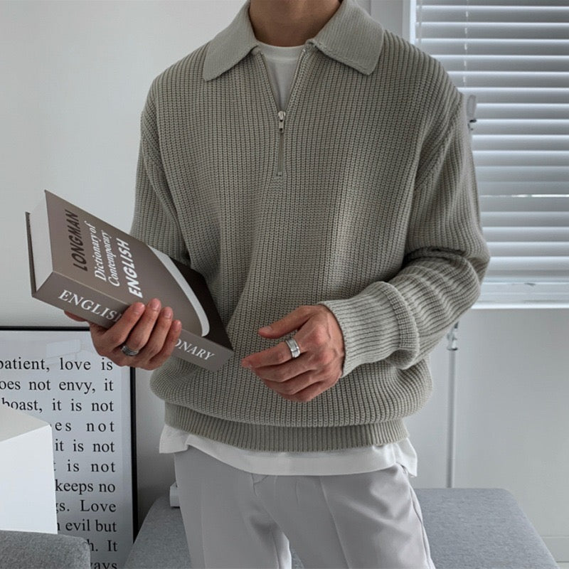 Classic Crew Neck Knit Sweater – Soft Premium Quality - BritishElegance