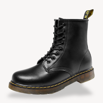 Unisex's Leather Combat Boots - Durable Lace-Up Ankle Shoes