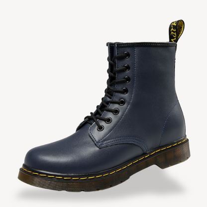 Unisex's Leather Combat Boots - Durable Lace-Up Ankle Shoes
