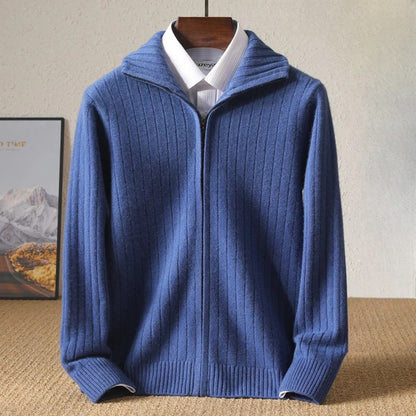 Russell Men’s Cashmere Cardigan – Luxury Knit Sweater with Classic Fit