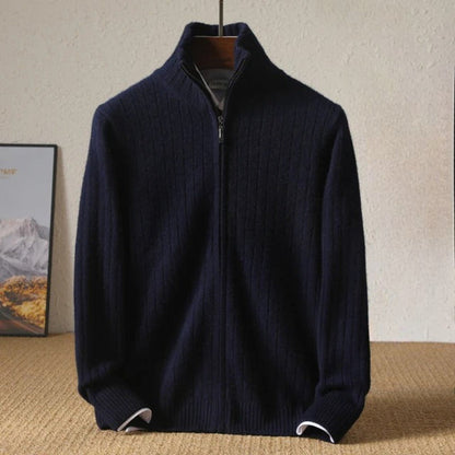 Russell Men’s Cashmere Cardigan – Luxury Knit Sweater with Classic Fit