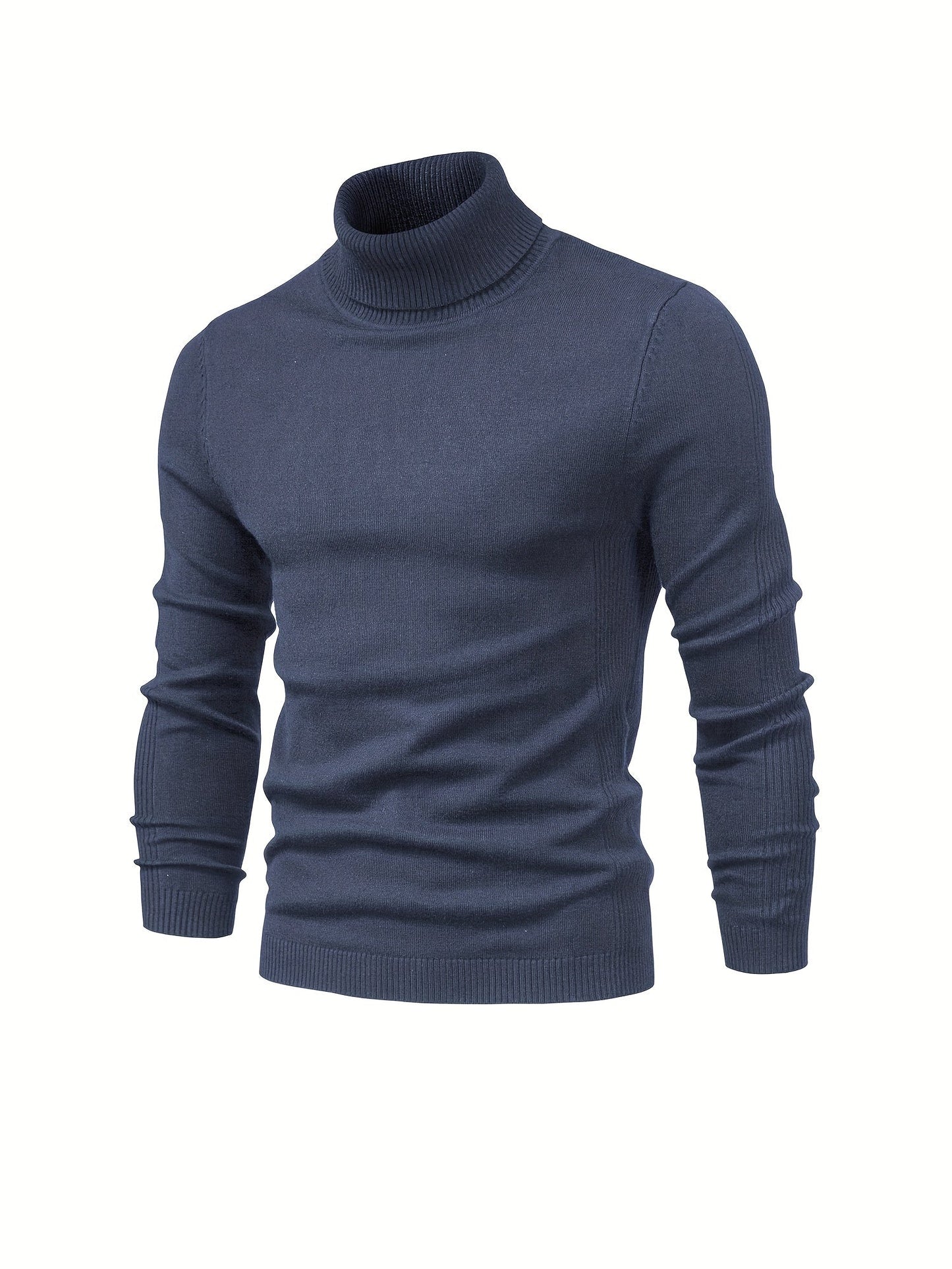 Fine merino wool turtleneck sweater for men