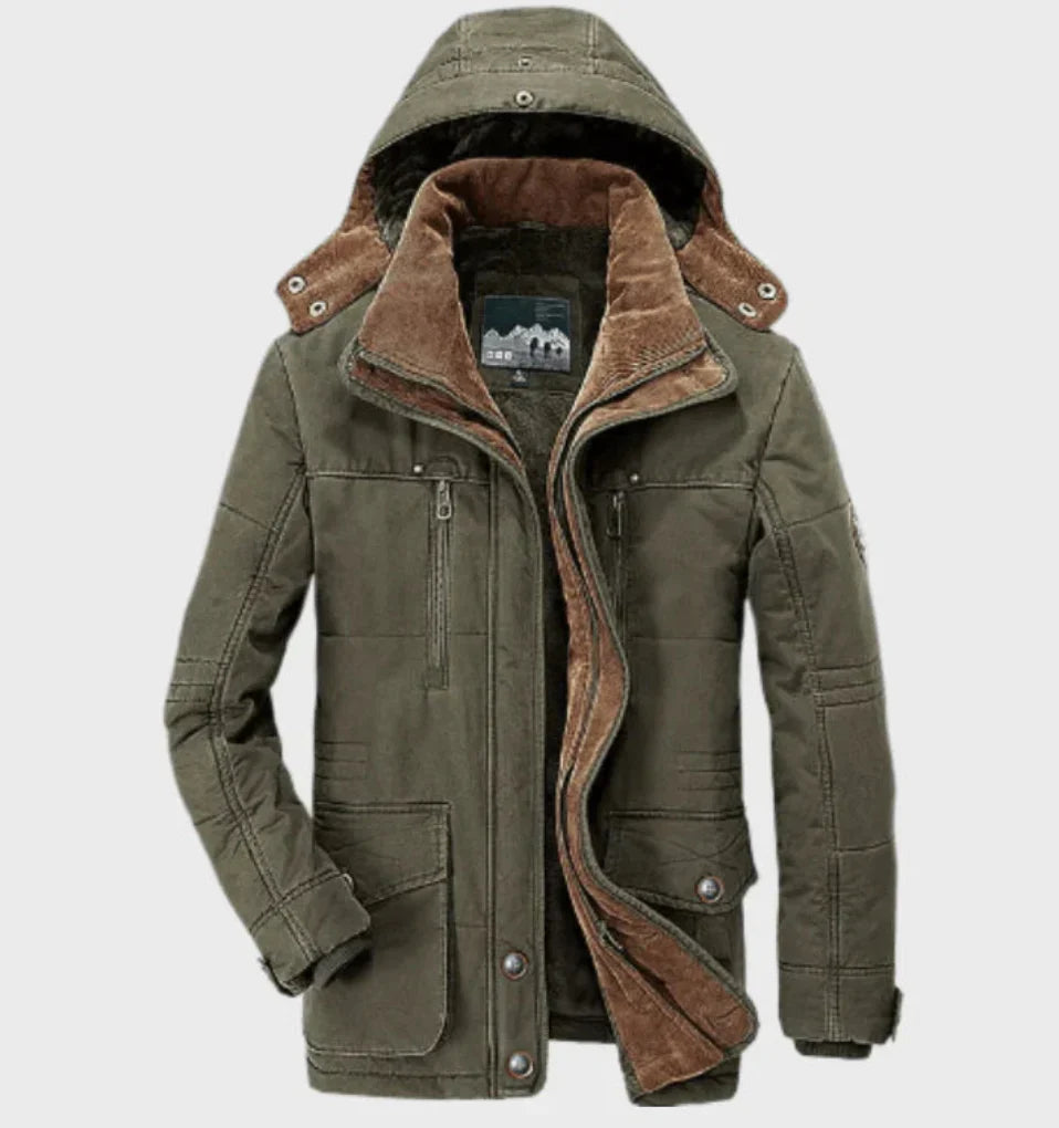 Men’s Multi Pocket Lined Jacket with Detachable Hood