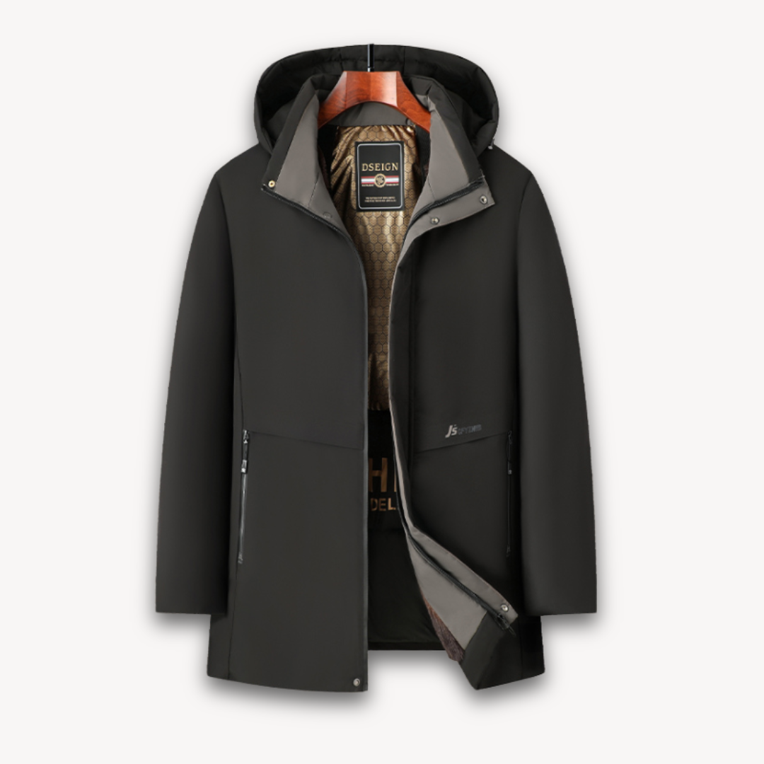 Men's Waterproof Softshell Jacket with Hood - Lightweight Windproof Coat