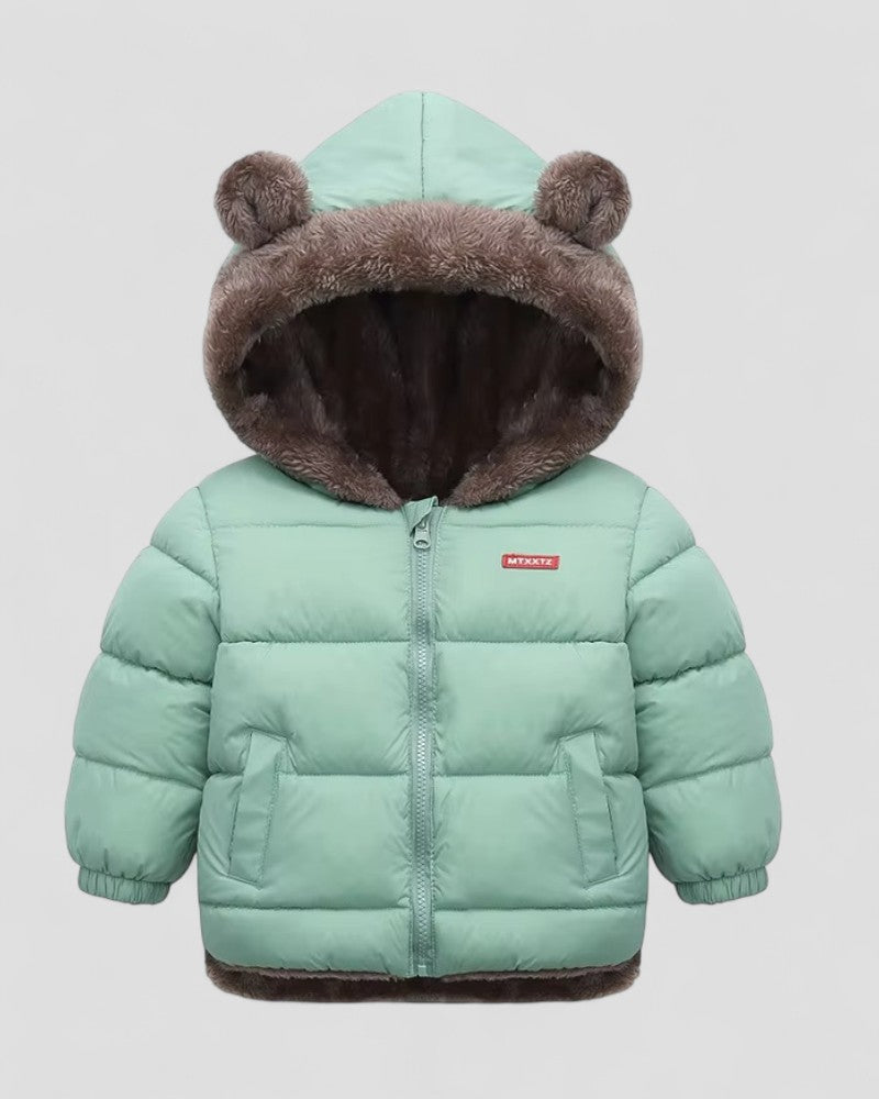 Toddler’s Cozy Bear Ear Puffer Jacket