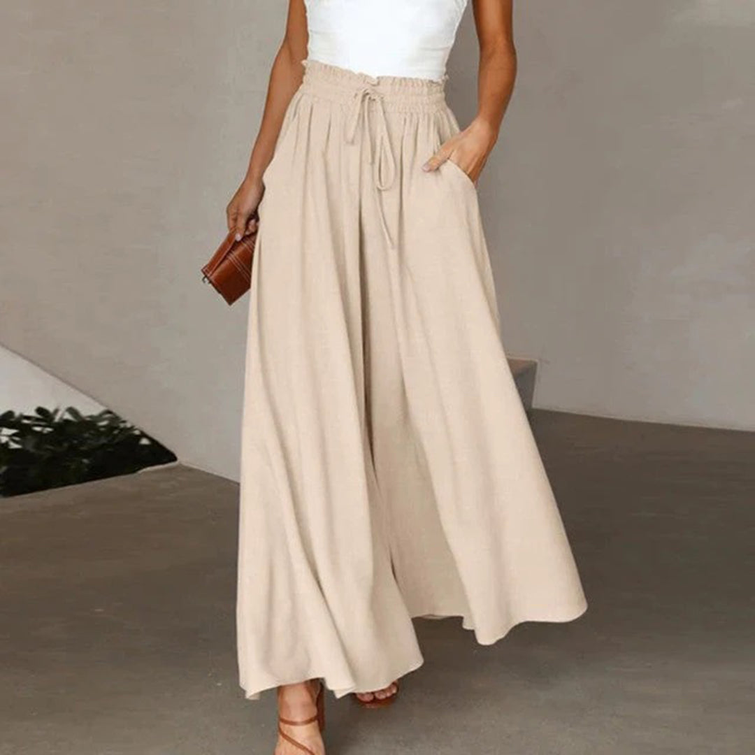 Comfortable High Waisted Palazzo Pants with Pockets