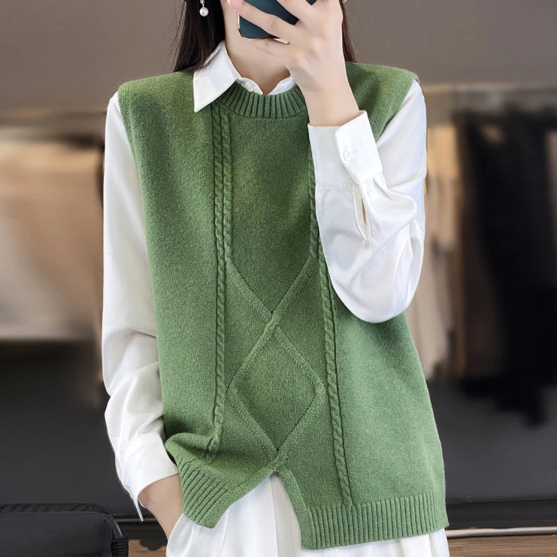 Women's Cashmere O-neck Pullover
