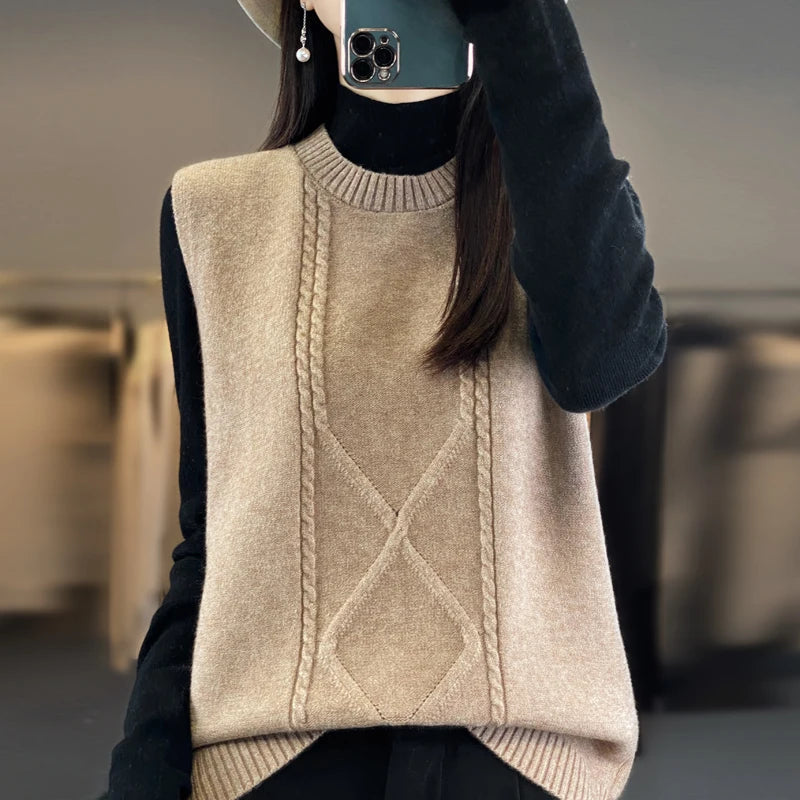 Women's Cashmere O-neck Pullover